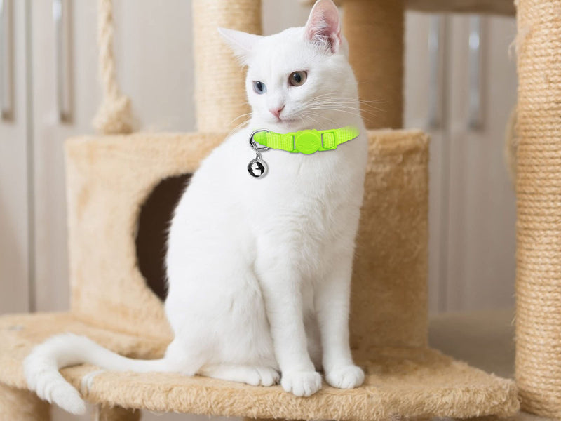 12 PCS Breakaway Cat Collars with Bell Colorful Soft Safety Buckle Cat Collars Adjustable Breakaway Kitten Collars Safety Collars for Cats, 7 in-11 in - BeesActive Australia