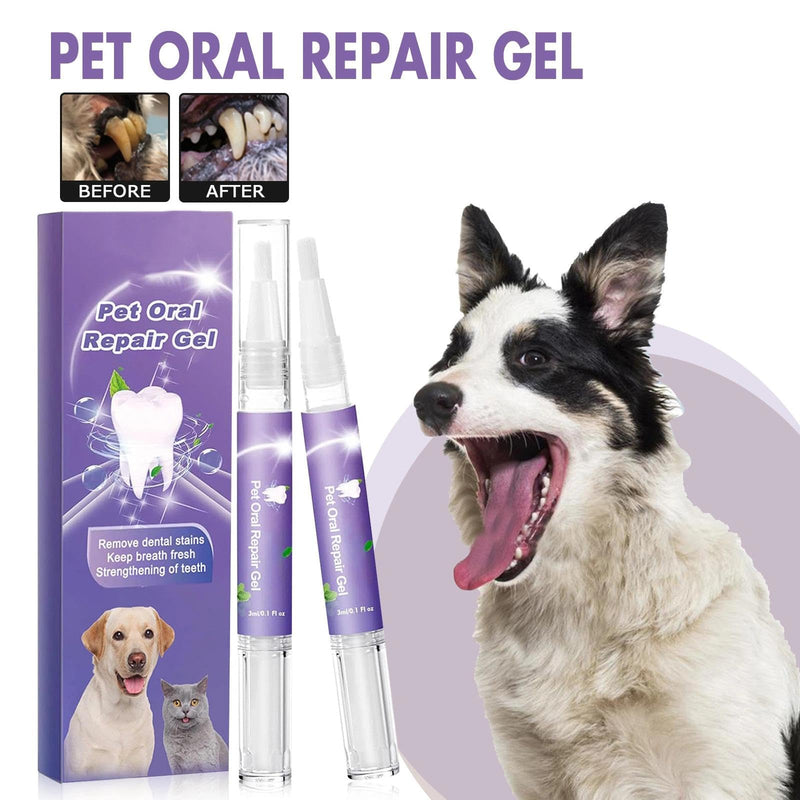 2PCS Pet Dental Care Gel – Advanced Teeth Cleaning Pen for Dogs & Cats, Freshens Breath & Removes Plaque, Easy-to-Use Oral Hygiene Solution for Pets
