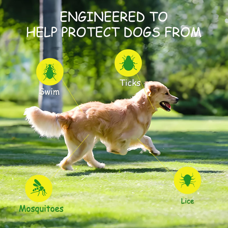 Nobleza - 2 pieces tick collar for dogs, effective protection against ticks and fleas, waterproof and adjustable in size, up to 8 months tick protection with 100% natural ingredients, length 56 cm - BeesActive Australia