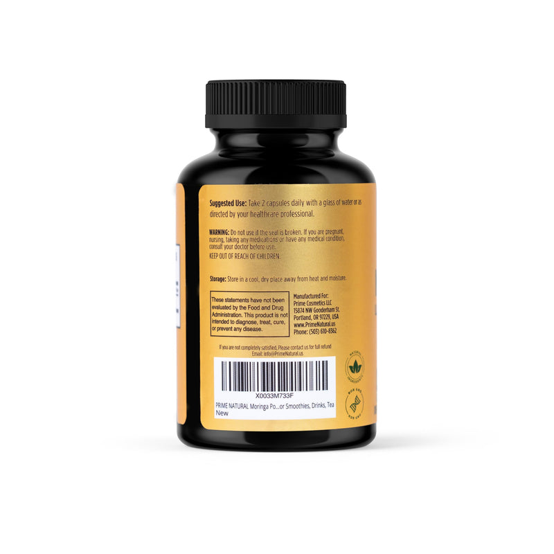 Moringa Powder Capsules - Pure Moringa Powder, Energy, Skin, Immune & Gut Health Superfood, Rich in Antioxidants, Essential Vitamins & Amino Acids, Natural Green Superfood Supplement - 60 Count