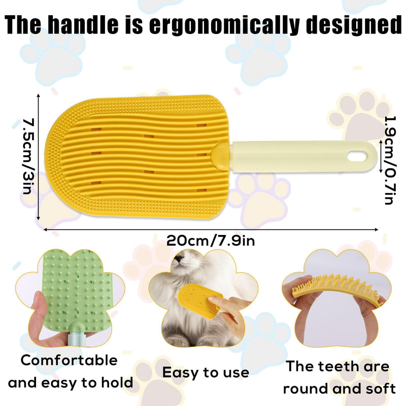 2 Pcs Cat Tongue Combs, Cat Hair Brush Cat Tongue Licking Hair Comb Cat Double Sided Brush Pet Massage Comb for Indoor Long Haired Kitten Fur Grooming & Shedding Easily Removes Fur Reducing Hairballs - BeesActive Australia