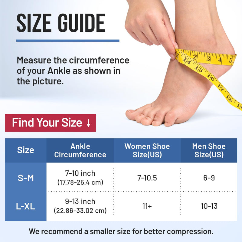 Ankle Compression Sleeve for Achilles Tendonitis Relief, Ankle Ice Pack Wrap, Foot Brace Sprained Ankle Support for Women and Men, Freeze Cold Packs for Plantar Fasciitis S-M - BeesActive Australia