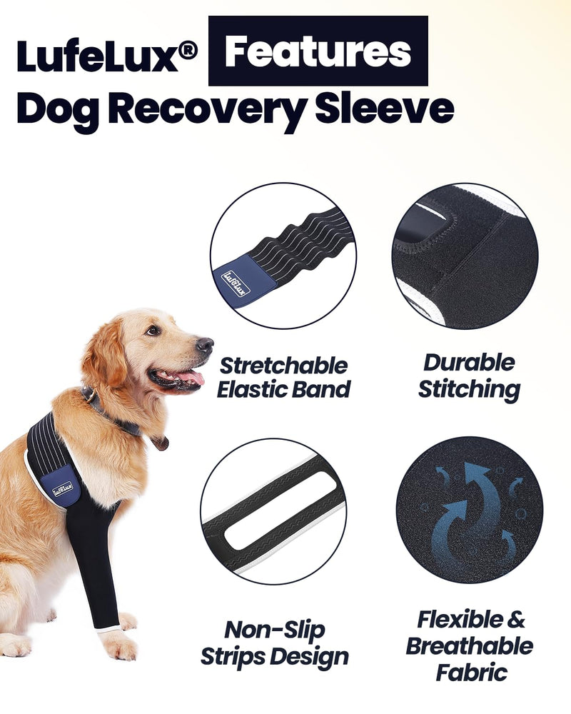 Dog Front Leg Sleeve, XLarge, Comfortable, Breathable Material, Adjustable Elastic Band, for Hot Spots, Wounds, Bandages - BeesActive Australia
