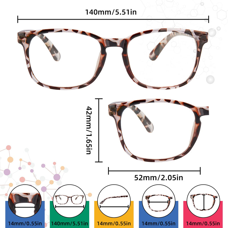 Blue Light Blocking Glasses | Computer Reading/Gaming/TV/Phones Glasses for Men Women | Night Driving UV Glare Glasses * Leopard | Clear - BeesActive Australia
