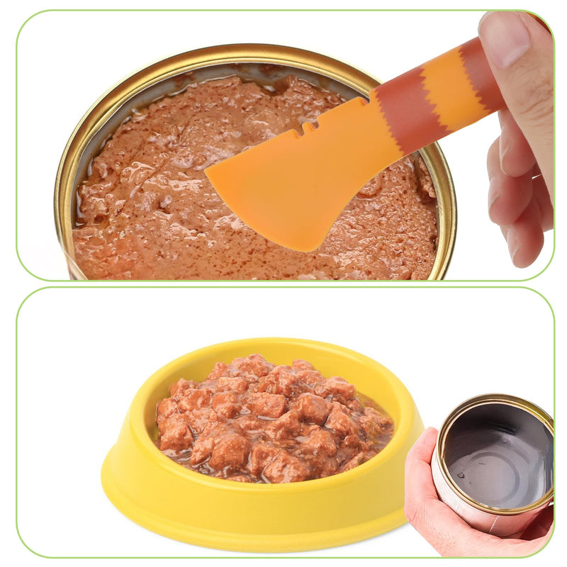 2 Pcs Cute Cat Paw Food Spoon, Cat Spoons for Wet Food Pet Food Spoon Silicone Cat Can Opener with Spoon Cat Food Spatula Mixing Spoons for Dog Cat Canned Food - BeesActive Australia