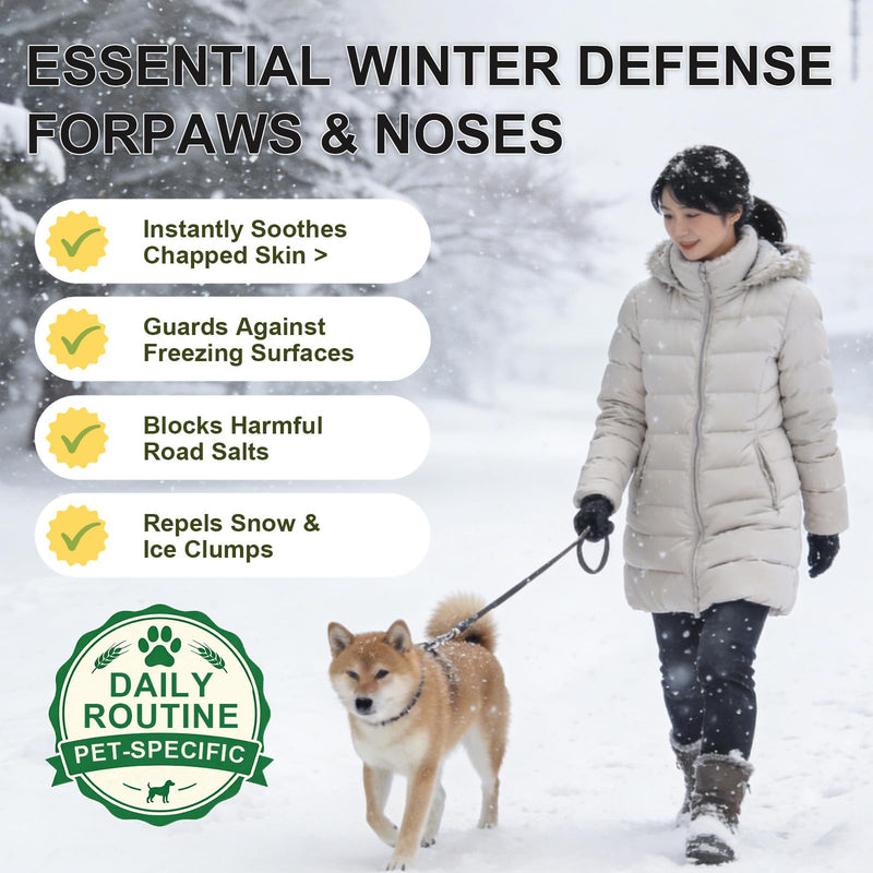 Dog Paw Balm & Nose Butter with Sea Buckthorn | Winter Ice Melt & Hot Pavement Paws Protector | Gentle Moisturizer & Soother for Dry Cracked Pads & Snout Unscented (60g / 2.1oz)