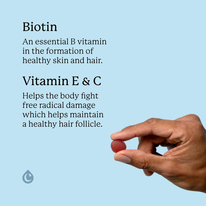 Biotin Hair Gummies, Multivitamin, Cherry Flavor, 60 Count, 30 Day Supply