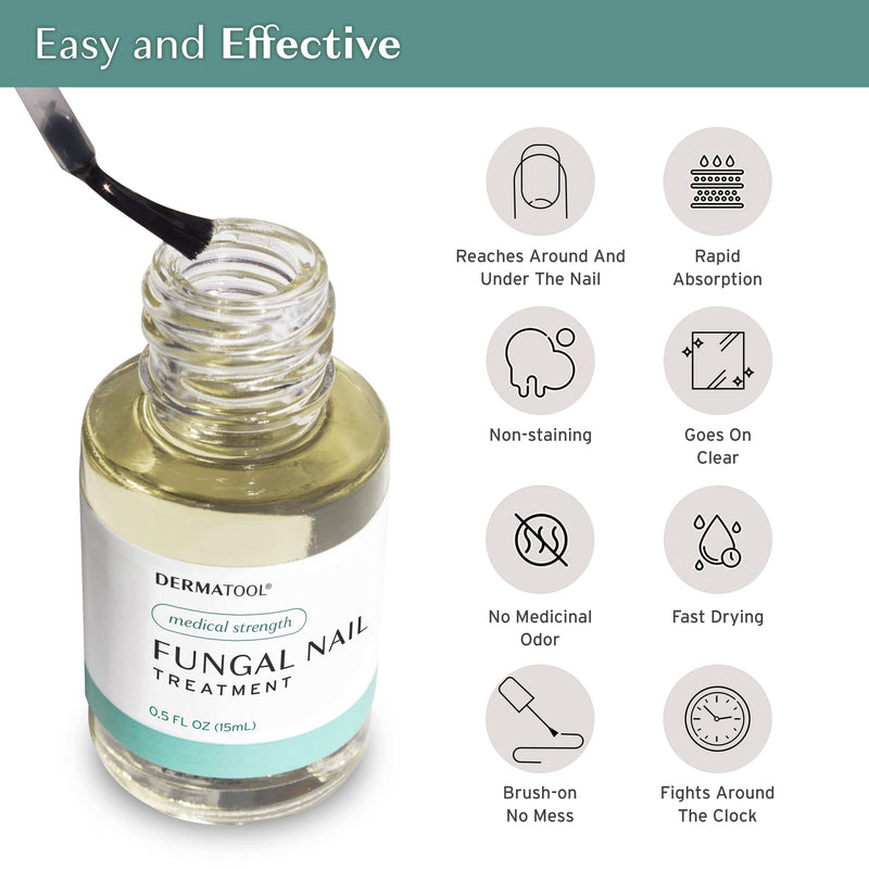 Extra Strength Toenail Fungus Treatment Antifungal Nail Fungus Treatment for Toenail - Repairs Fungal Nails Fingernails and Toe Nail Fungus Treatments 0.5 Fl Oz (Pack of 2)