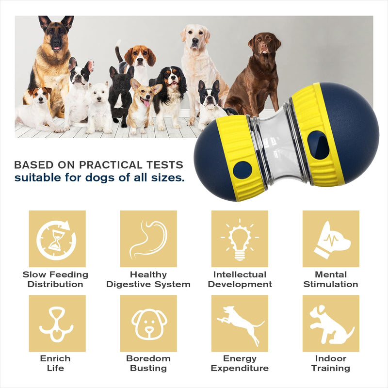 Dog Interactive Toys Indestructible Puppy Toy Adjustable Food Dispensing Treat Dispenser Dogs Puzzles Feeder Slow Feeding for Large/Medium/Small Aggressive Chewers Breed Pet Gift Blue - BeesActive Australia
