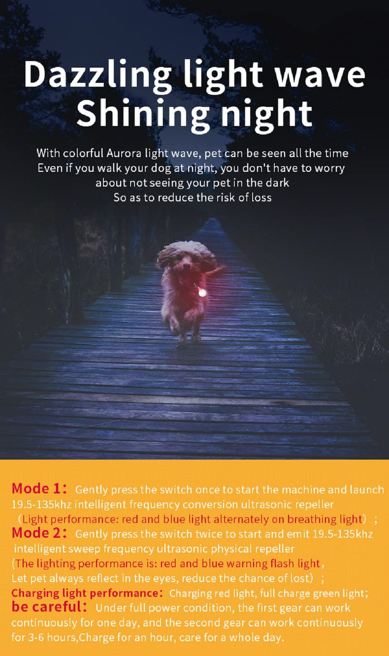 Sweetneed chidad yi Ultrasonic Flea and Tick Repellent Pet Ultrasonic Pendant Against Ticks USB Charging, Flashing Light to Prevent Losses at Night, Suitable for Cats and Dogs - BeesActive Australia