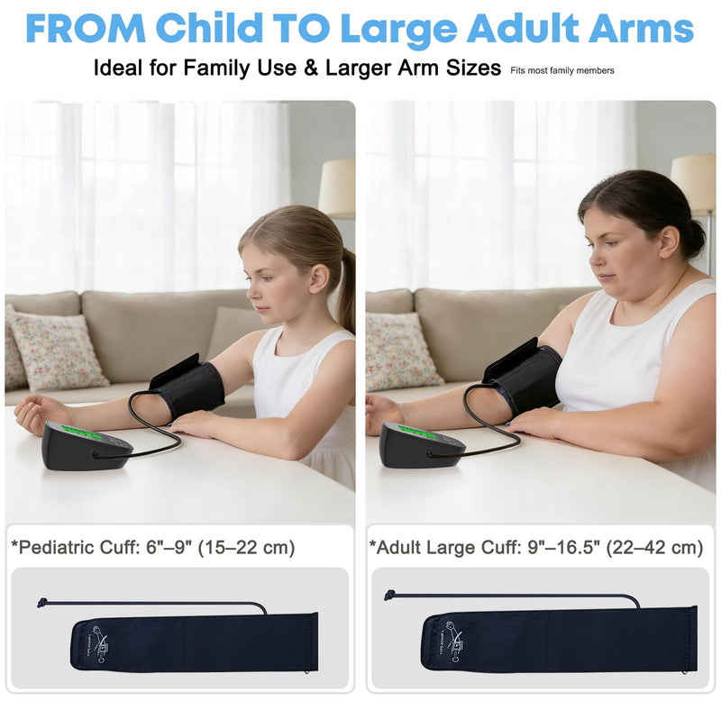 Pediatric Blood Pressure Monitor for Home Use with 2 Size Cuffs