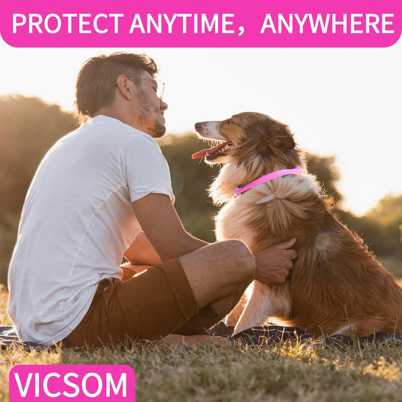 4 Pack Flea Collar for Dogs, Dog Flea and Tick Collar 8 Months Flea and Tick Prevent for Dog, Waterproof Adjustable Dog Flea Collar, Tick and Flea Collar for Large Small Dogs Puppy Flea Collar, Pink - BeesActive Australia