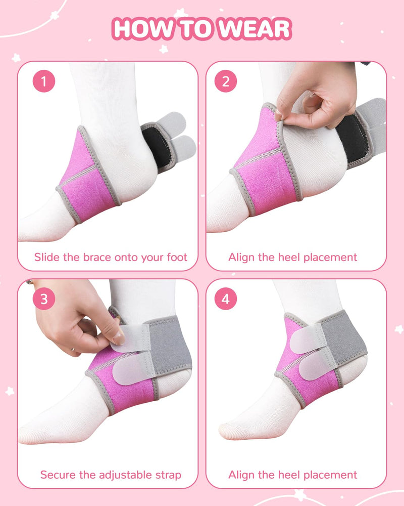 6 PCS Kids Ankle Brace Set, Ankle Support Wraps, Knitted Ankle Sleeve Sock for Sprains, Injuries and Active Play for Daily Wear, Injury Prevention (Small)