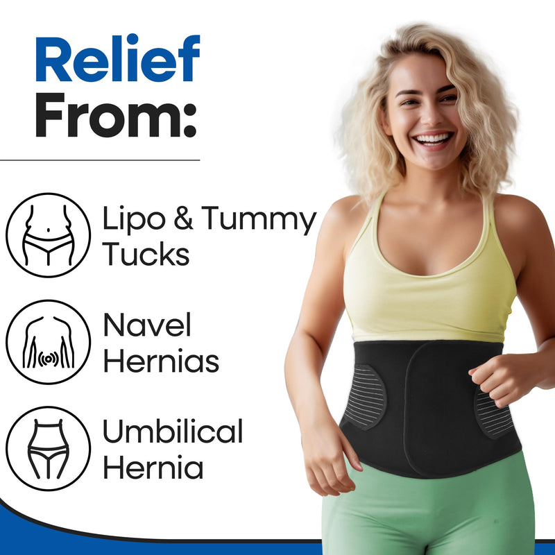 Plus Size Hernia Belt for Men & Women | Post Surgery Abdominal Binder Postpartum Belly Band Belly Wrap | Hysterectomy, Umbilical Inguinal Hernia | Belly Binder & Tummy Tuck | Fajas Para Hombres (XXXL) XXXL
