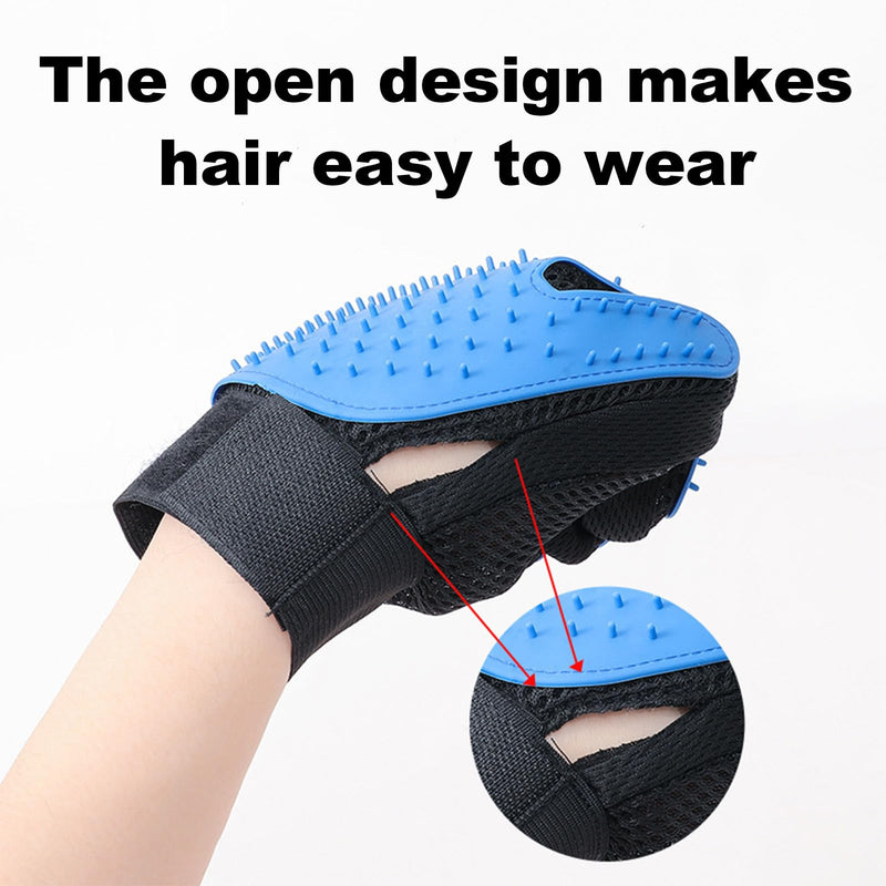 Grooming glove, washing glove for cats, cat glove brush made of silicone, cat brush, dog brush, grooming glove for pets, premium massage glove for deshedding, bathing and massaging - BeesActive Australia