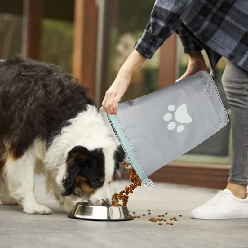 Travel Dog Food Container 10Lbs,Dog Food Travel Bag,Waterproof Dog Food Bag,Reusable Dog Travel Kibble Container,Roll Top Pet Food Bag,Dog Camping Essentials - BeesActive Australia