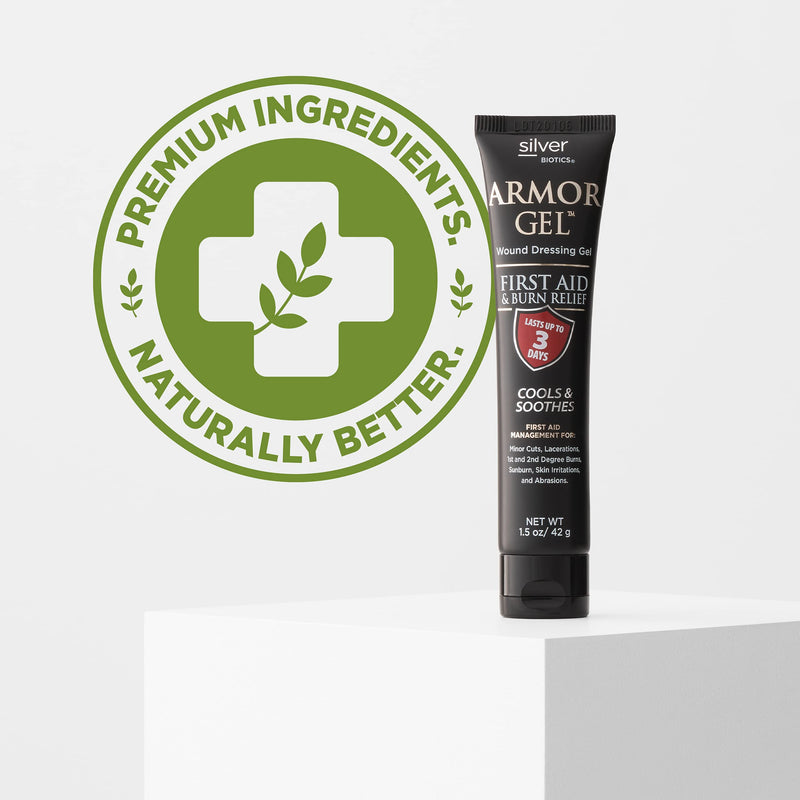 Silver Biotics Armor Gel Wound Dressing Gel | First Aid + Burn Relief 24 PPM Silver Gel | 1.5 oz - BeesActive Australia