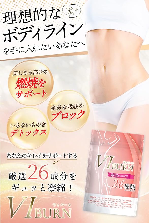 VI BURN Combustion system L-carnitine α-cyclodextrin Indigestible dextrin Acetyl-L-carnitine 26 carefully selected ingredients L-ornithine hydrochloride Niacin lactic acid bacteria Supplement 60 tablets (approx. 30 days supply) Victory Road - BeesActive Australia