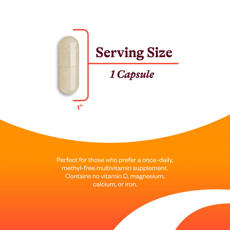 Seeking Health Multivitamin One MF - MTHFR Support Supplement with Calcium Folinate & Vitamin B12 - Easy-to-Digest - Methyl-Free Vegetarian Capsule - 45 Veggie Capsules 45 Count (Pack of 1)