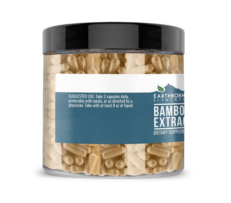 Earthborn Elements Bamboo 200 Capsules, Pure & Undiluted, No Additives 200 Count (Pack of 1)
