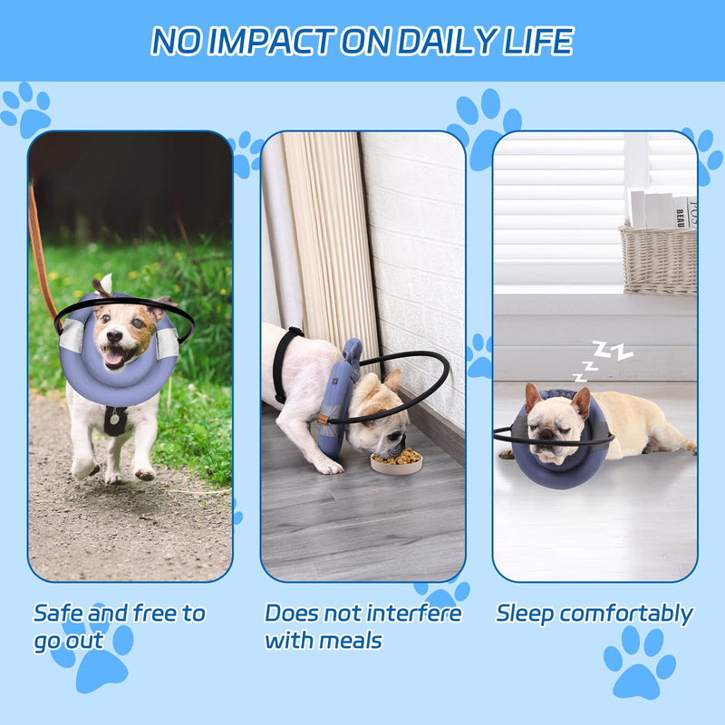 Blind Dog Halo,Blind Dog Harness, Lightweight Halo for Dogs&Cats, Adjustable Guiding Device Protects Pets from Collision, Builds Confidence, Purple (S) Small - BeesActive Australia