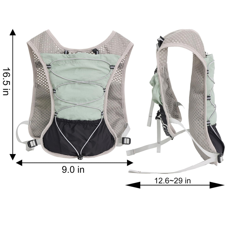 Hydration Running Vest Ultra-Lightweight for Women Men [2025 Upgraded], Breathable All-Weather Water Vest Hiking Backpack, Adjustable Water Backpack for Hiking, Cycling, Trail Marathon Race - Blue