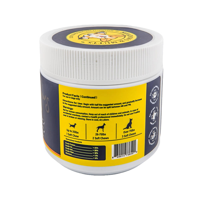 Meadows & Mutts Hip and Joint Supplement for Dogs - Glucosamine Chews for Dogs with Chondroitin, MSM & Green Lipped Mussel - Joint Support & Mobility, Chicken Flavor Soft Chews - 100 Ct