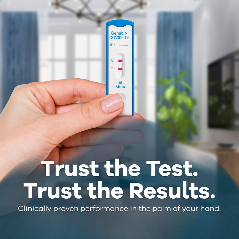 Genabio COVID-19 Antigen Rapid Self-Test Kit (2 Pack) – FDA EUA Authorized | 15-Minute At-Home Results | OTC Nasal Swab – Ages 2+ (1 Pack, 2 Tests) 1 Pack-2 Tests