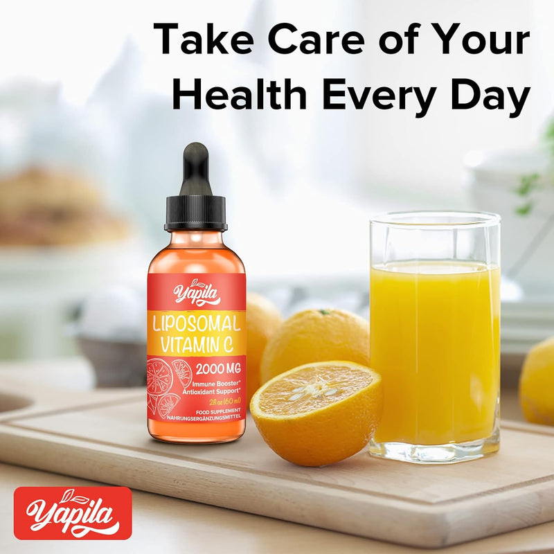 Liposomal Vitamin C 2000MG - High Absorption Liquid Supports Immunity, Antioxidant Supplement, Boosts Collagen and Reduces Fatigue 60 ml (Pack of 1) - BeesActive Australia