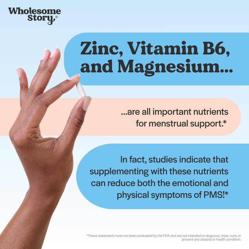 Zinc Picolinate, Magnesium Glycinate Supplements with P5P Vitamin B6 | Magnesium and Zinc Vitamin | Reproductive & Fertility Health, Hormone Balance, Immune System Support | 30 Day Supply 60 Count (Pack of 1)