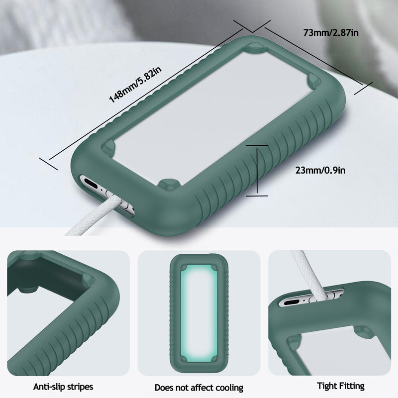 AWINNER Compatible for Apple Vision Pro Battery Case, Silicone Protective Cover, Anti-Scratch, Fall-Proof, Soft Case (Green) Green - BeesActive Australia