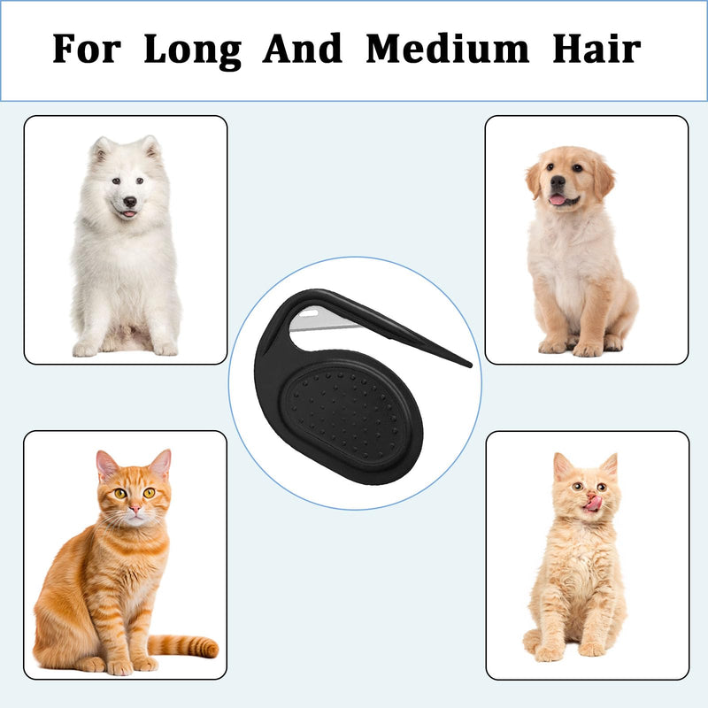 Pack of 3 Pet Knot Opener Grooming Knife for Long Haired Pets Detangling Knife Cat Detangler Cat Long Hair Hair Removal Comb for Cat Dog Pet Hair Removal Tool - BeesActive Australia