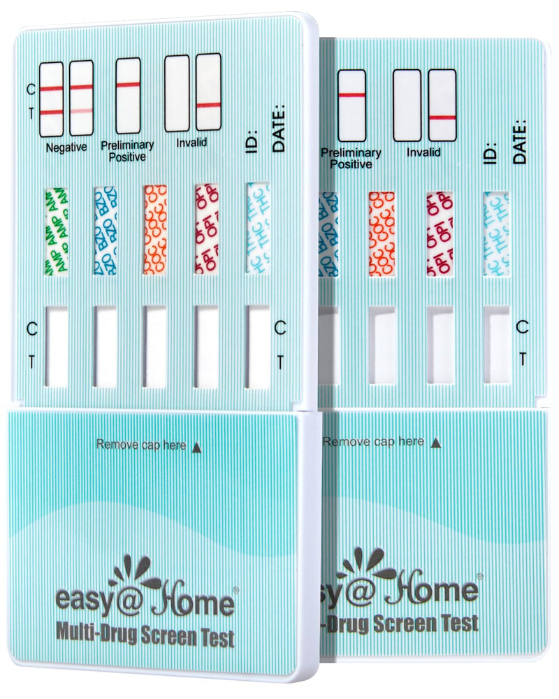 Easy@Home 5 Panel Drug Test Kit - 3 Pack Urine Drug Tests, Testing Marijuana (THC), AMP, BZO, COC, OPI 2000, at Home All Drugs Screening Test Kit, #EDOAP-754 - BeesActive Australia