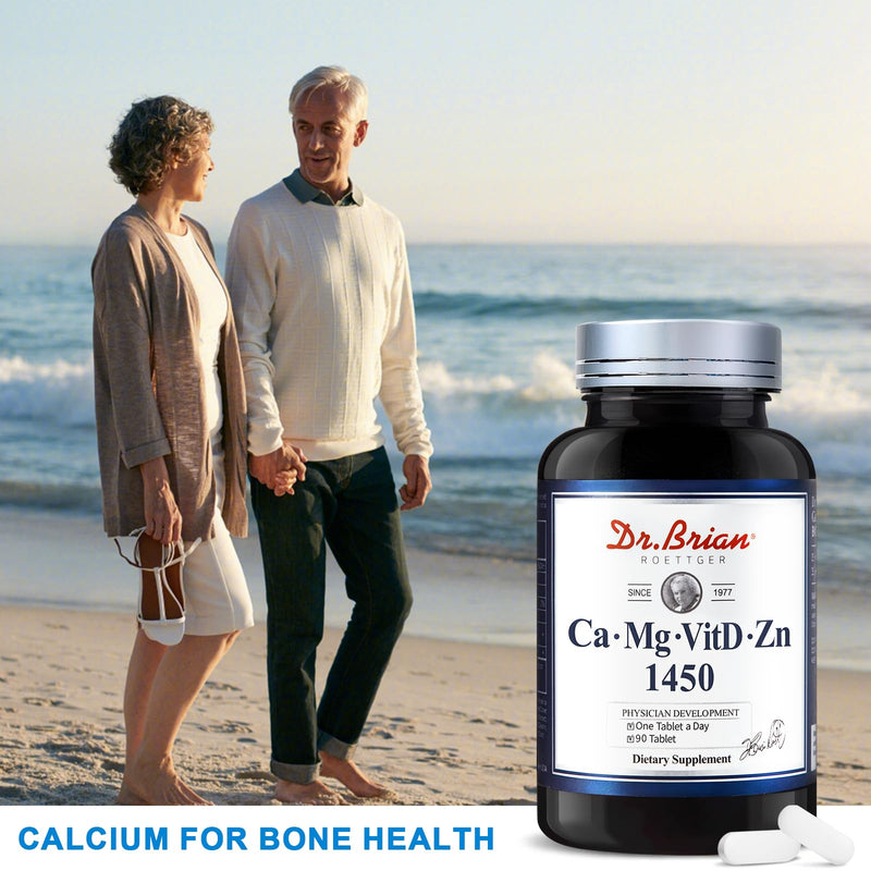 Dr. Brian Calcium Magnesium Zinc with Vitamin D3 | Bone Strength, Muscle Function, Heart Health - Non-GMO, Soy and Gluten Free (90 Tablets)