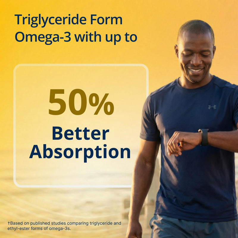 Metagenics OmegaGenics Omega-3 Fish Oil 1000mg EPA DHA, 60 Softgels | High Potency Omega-3 Supplement for Heart, Brain and Joint Health, Sustainably Sourced Fish Oil, 1000mg EPA and DHA Lemon 60 Count (Pack of 1)