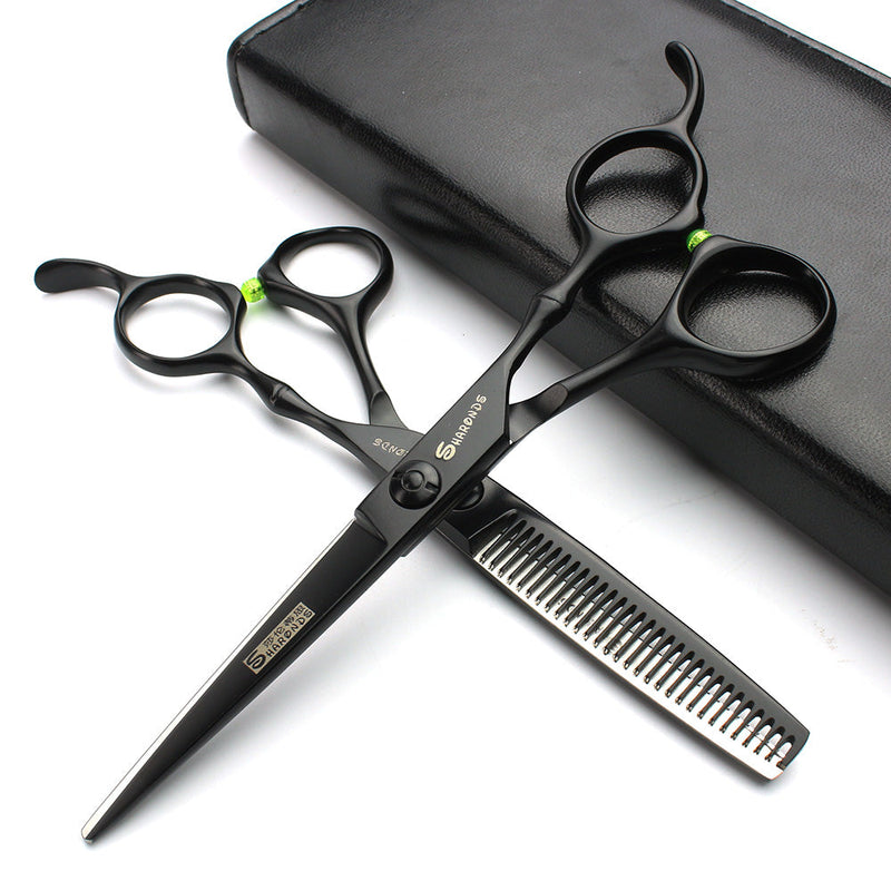 6" japanese hairdressing scissors hairdresser cut hair cutting tool professional japan hair scissors barber razor edge haircut (Full set)