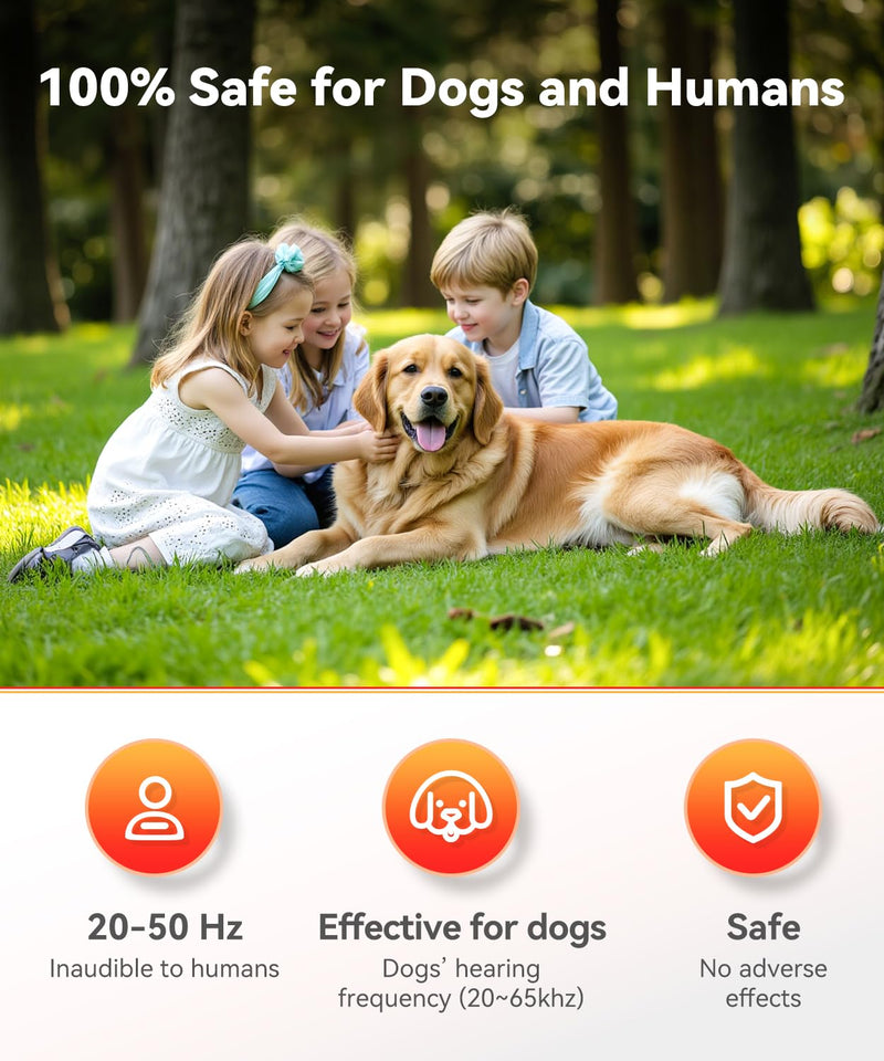 Dog Bark Deterrent Devices, Variable Frequency Ultrasonic to Stop Barking Neighbors Dog, Anti Barking Device for Dogs Training Safe & Effective Pet Corrector to Stop Digging, Fight, Bad Behavior