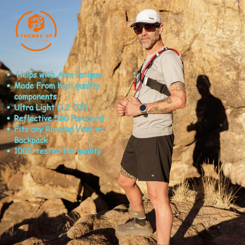 Thumbs Up, Thumbs Up Sling, Running Vest Accessory, Backpack Accessory