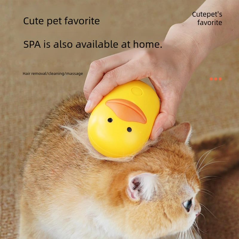 Cat Steam Brush - 3 In1 Steamy Cat Brush for Shedding, Cat Steamer Brush for Massage, Multifunctional Cat Grooming Brush, Pet Hair Removal Tool Comb for Cats and Dogs (FCYELLOW) FCYELLOW - BeesActive Australia