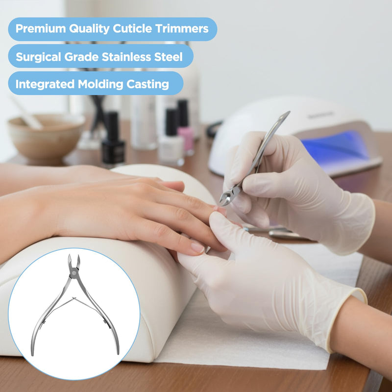 12 Packs Professional Cuticle Trimmer Nippers Stainless Steel Nail Cutter with Pointed Sharp Blades Double Spring Dead Skin Clipper Scissor Pedicure Manicure Tool for Fingernails Toenails Care - BeesActive Australia