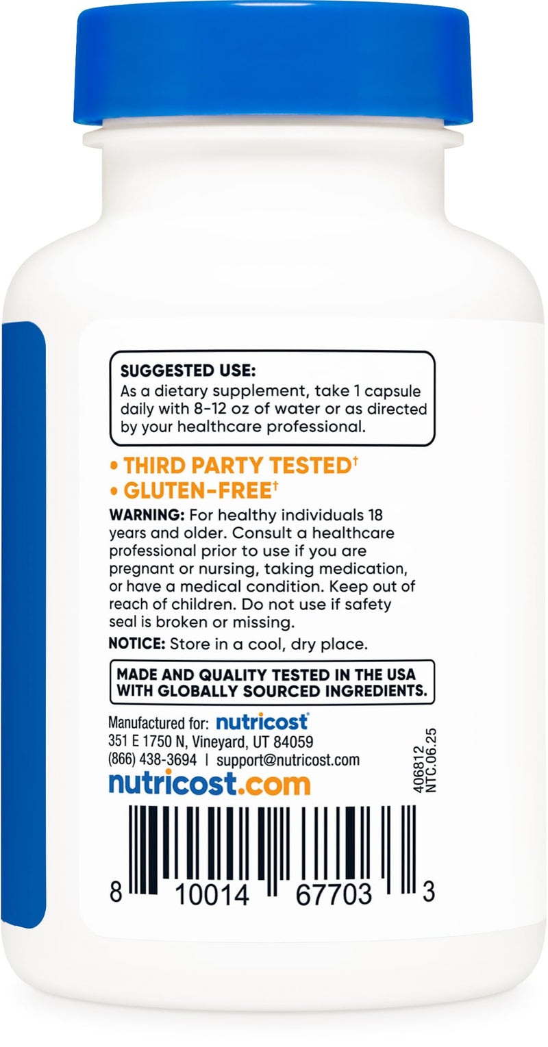 Nutricost Zinc Carnosine 86mg, 120 Capsules - Non-GMO, Gluten Free, Zinc L-Carnosine Supplement - BeesActive Australia