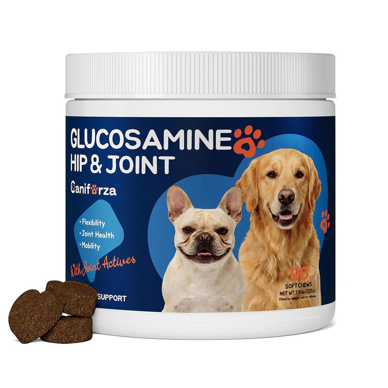 Dog Joint Support Supplement – Glucosamine, Chondroitin & MSM for Hip & Joint Function Support, Flexibility, and Daily Activity – 90 Soft Chews Chicken
