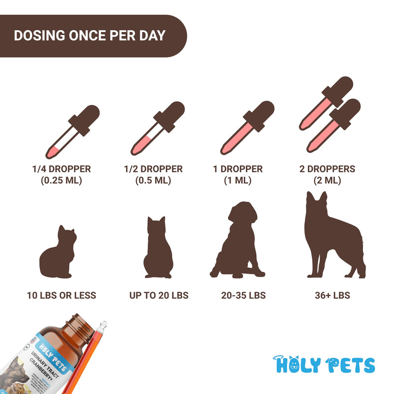 Natural UTI Medicine for Cats & Dogs, Urinary Tract Infection Treatment, Antibiotic Supplement for Pets - Helps with Bladder & Kidney Health, Flow, PH & Overall Function - All Natural