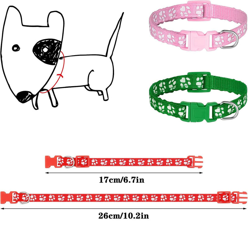 12 Pack Puppy Collars for Litter, Adjustable Puppy ID Collars Soft Nylon Whelping Collars for Newborn Litter Puppy Pets S - BeesActive Australia