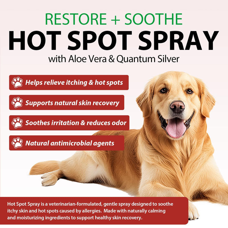 VOSIFSDIY Hot Spot Spray for Dogs, Itch Relief for Dogs, Relieve Irritated Skin, Long Lasting Moisturizing, Emotional Soothing,Pure Plant-Based Ingredients-100ml