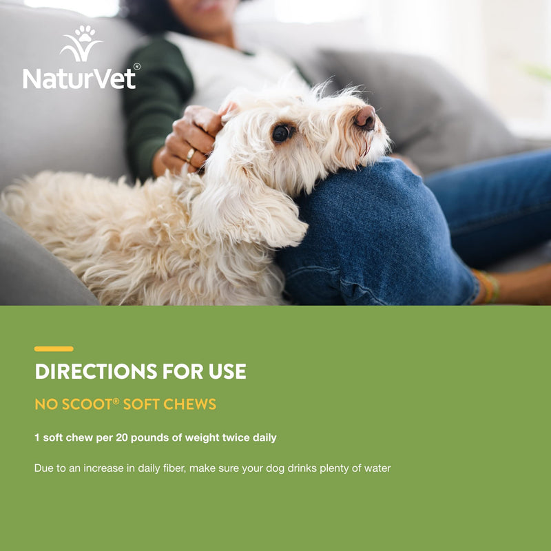 NaturVet – Coprophagia Stool Eating Deterrent Plus Breath Aid – 70 Soft Chews & No Scoot for Dogs - 60 Soft Chews - Supports Healthy Anal Gland & Bowel Function
