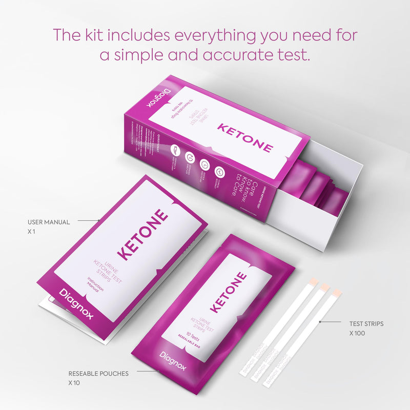 Ketone Test Strips for Urine ‚Äì 100 Strips ‚Äì Easy Ketosis Tracking for Keto Diet and Low-Carb Diet ‚Äì Fast, Accurate Results 100 Pack