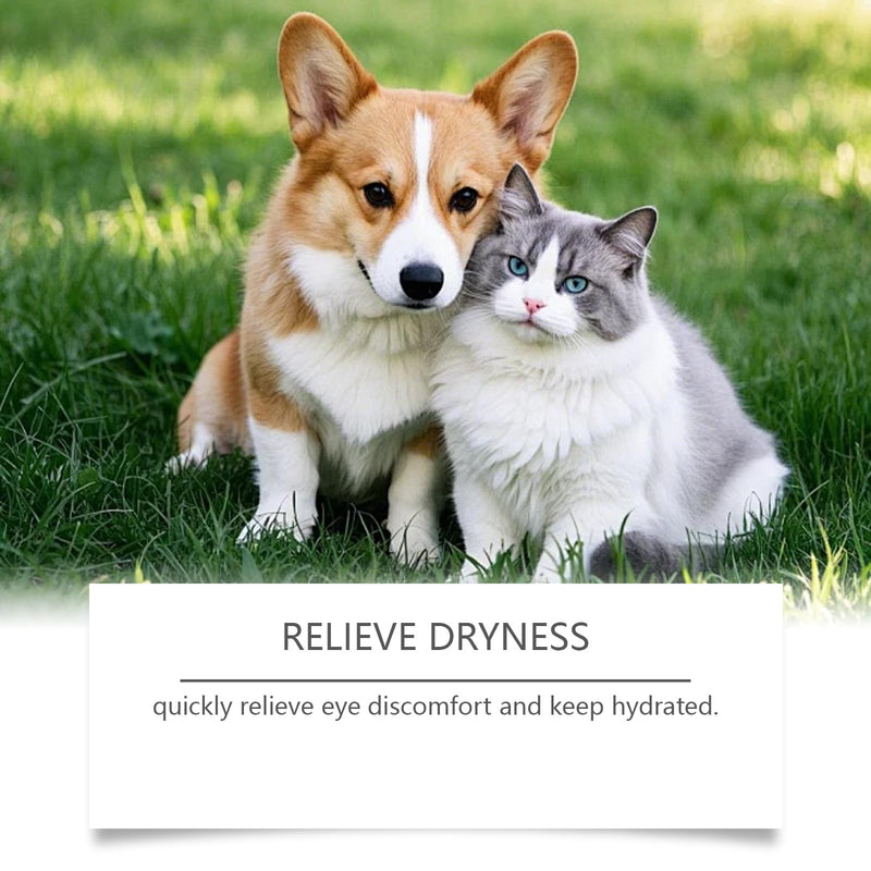 Dog Eye Drops, Brightening Eye Drops for Cats Pets,Tear Stain Remover Relieve Eyes Itching, Gentle Soothing Moisturising, Eyes Dryness Treatment, Eye Care Gel for Dog Cat Animal, 30ml