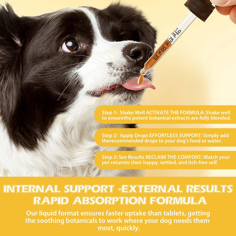 Yeast Balance Support for dogs, Advanced Dog Itchy Skin Care & Ear Cleanser – Natural Support During Seasonal Changes – Fast-Acting Soothing Care for Sensitive Skin - 60ml