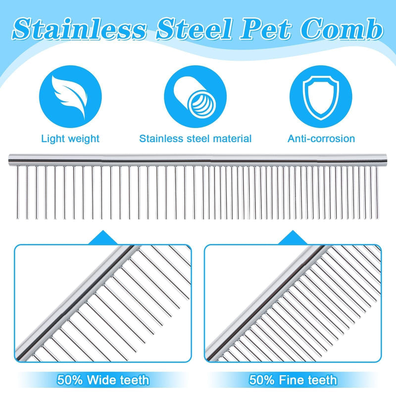 6 Pieces Dog Eye Combs Tear Stain Removal Combs Pets Grooming Combs Kit Flea Comb for Small Dogs Removing Knots Crust Mucus Blue - BeesActive Australia